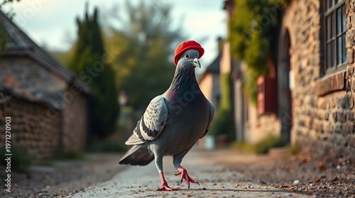Colorful pheasant bird standing isolated on white background
