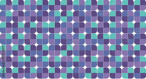 Colorful geometric pattern with purple and teal shapes for glitch background  
