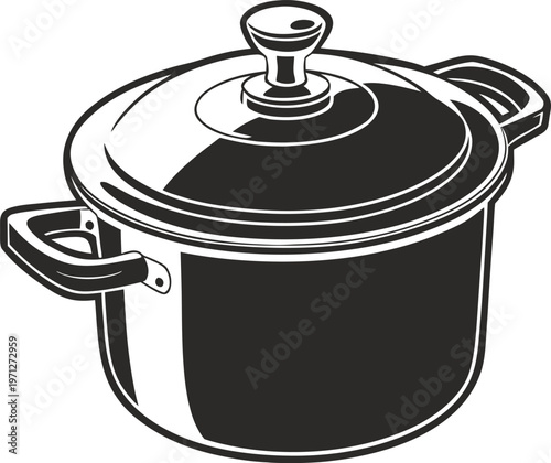 cooking pot vector illustration