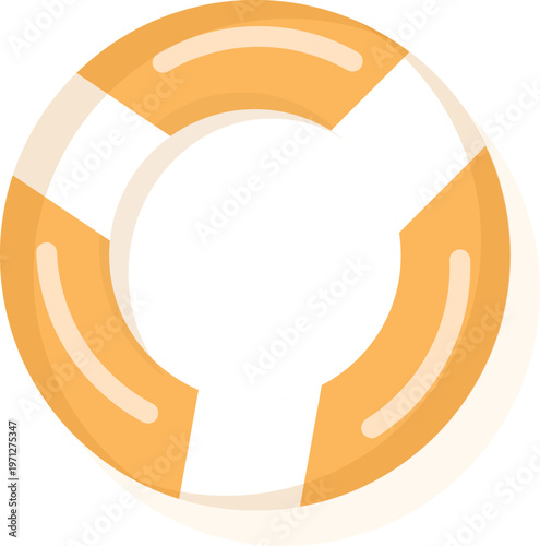 orange lifebuoy vector illustration