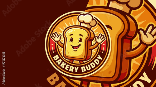 Bakery Buddy Cartoon Bread Character.