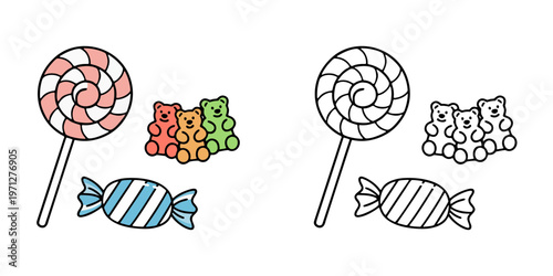 シンプルなキャンディのアイコンイラスト