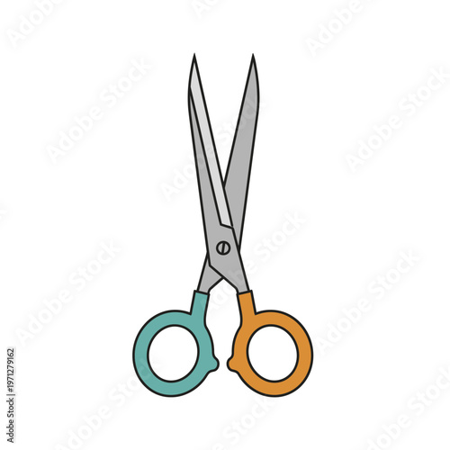 Scissors Icon Icon Set Flat Design Modern Vector Illustration Isolated on White Background