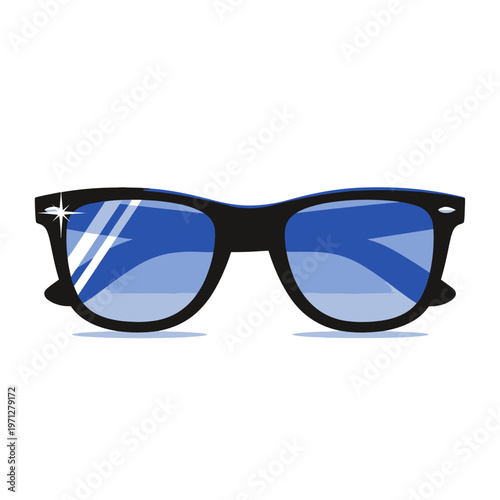 Sunglasses Illustration Icon Set Flat Design Modern Vector Illustration Isolated on White Background