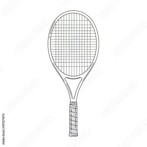 Tennis Racket Illustration Icon Set Flat Design Modern Vector Illustration Isolated on White Background