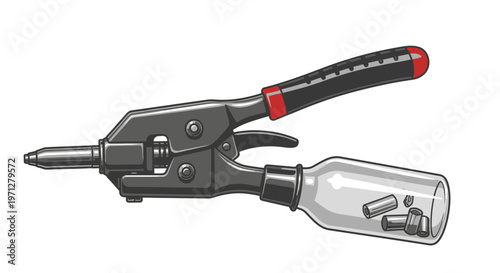Hand Riveter Tool with Rivets for Metal Joining and Fastening