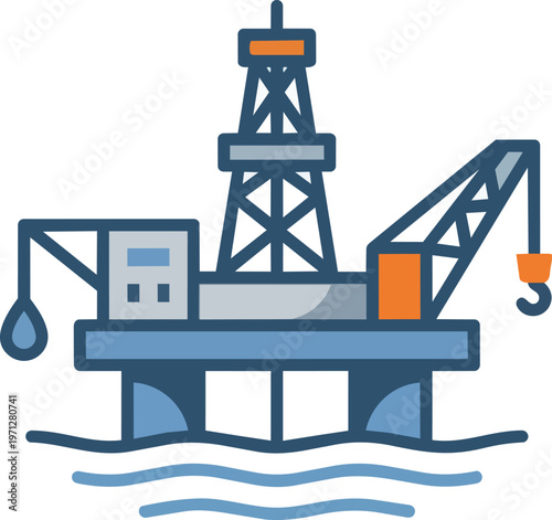 Offshore Oil Rig Platform.