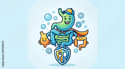 Cartoon knight sea turtle hero.