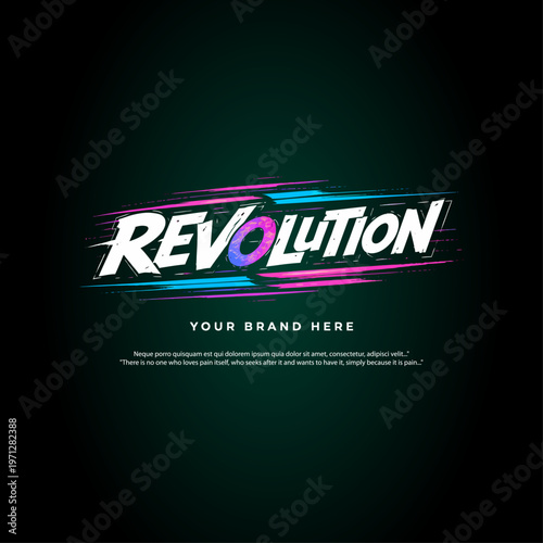 Vibrant colorful typography design for fun and playful t-shirts. Eye-catching lettering with youthful energy.