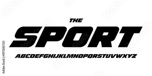 Geometric thick alphabet, modern fat letters, blocky font with clean shapes, trendy maximalist typeface, headline typography, creative design identity, sport team logo and monogram. Vector typeset.