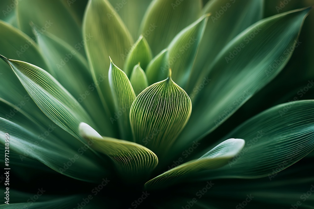 Obraz premium Close-Up Succulent Leaf Detail - Vibrant Green