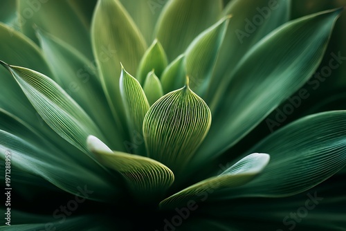 Close-Up Succulent Leaf Detail - Vibrant Green