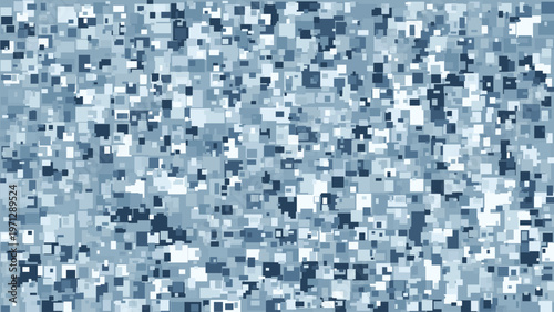 Digital geometric pixel pattern, a modern seamless blue background with a subtle abstract mosaic texture, perfect for contemporary web design, wallpaper, textile print, or tech-themed