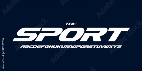 Airforce sports alphabet, sharp dynamic letters, bold speed font for racing competitive branding, aerodynamic headline, athletic typography, modern typographic design. Vector typeset