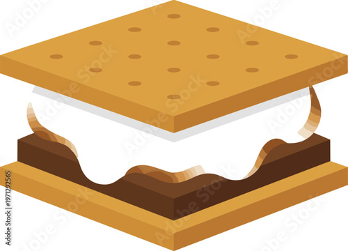 Smores with Graham Crackers.