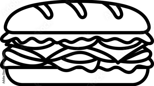 Delicious sandwich with layers.