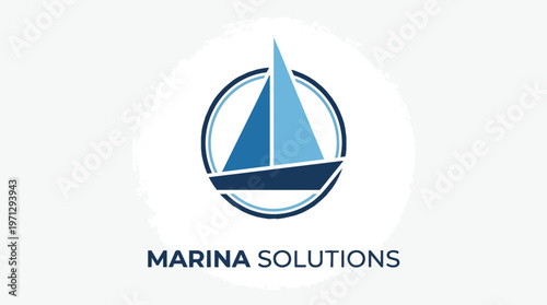 Sailboat Logo Marina Solutions.