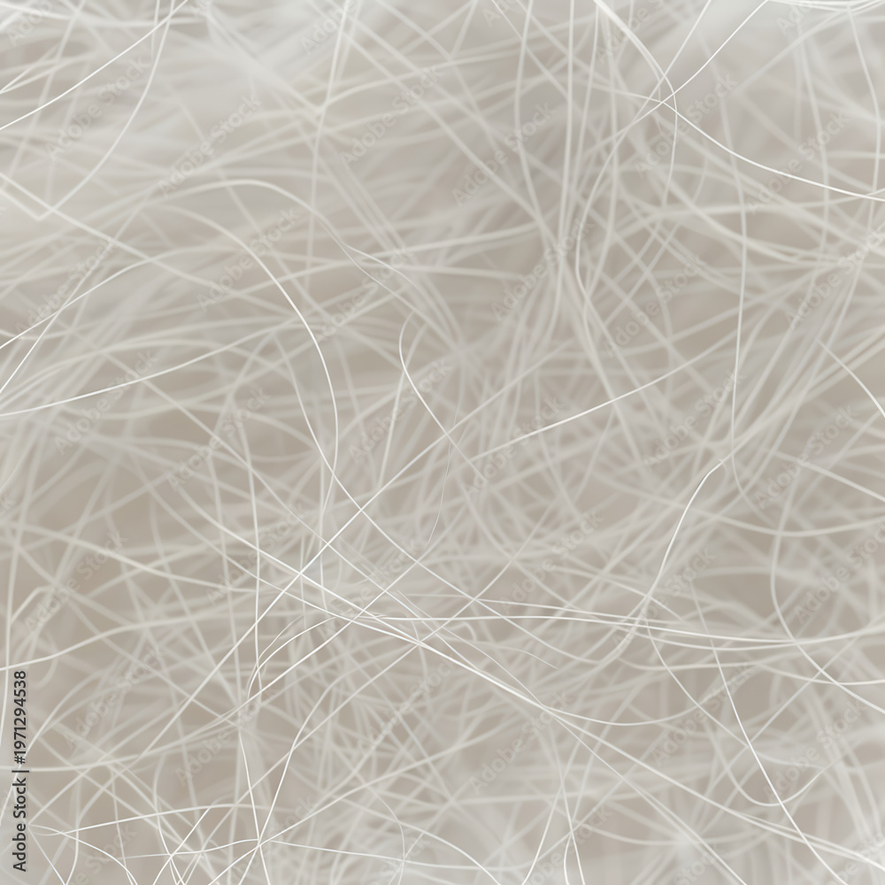 Fototapeta premium White threads create a simple pattern on a light background at a close range during daylight hours