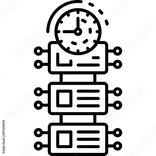 Big Data Stream Outline Icon