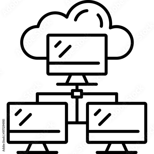 Edge Computing Outline Icon