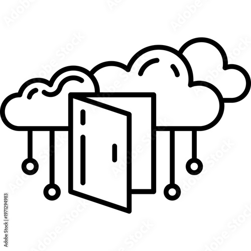 Cloud Gateway Outline Icon