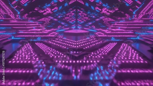 neon lights in a nightclub.