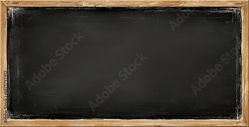 Empty Chalkboard with Wooden Frame - Creative Canvas