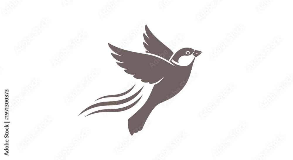Obraz premium Bird in flight illustration design.