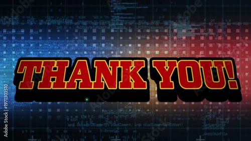 Animation of high score text over geometrical moving shapes