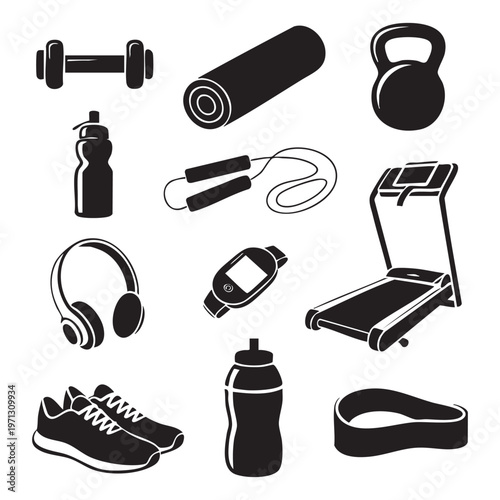 Black and white of various office and school supplies office supplies stationery