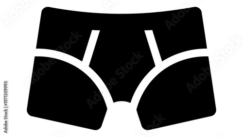 Boyleg shorts innerwear icon isolated on white background