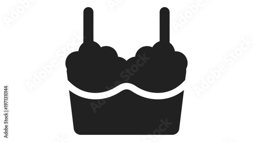 Lace camisole top icon, vector illustration of a stylish lightweight layering garment for women