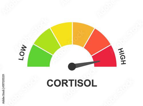 Photos Gauge of High Cortisol Level Stock Photo