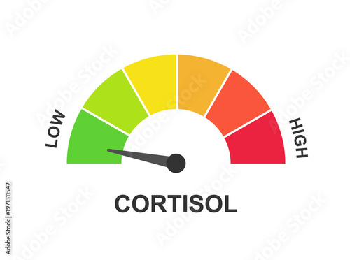 Konstfotografi Gauge Level of Low Cortisol Stock Photo