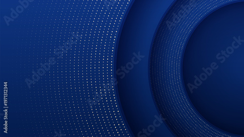 Abstract circular dotted technology background with layered depth. Luxury backkground design. Royal wallpaper design 