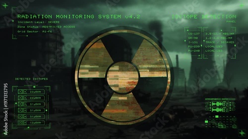 Nuclear Site Warnings. Radiation Indicators Supplement Hazard Signage And Contamination Telemetry Streams