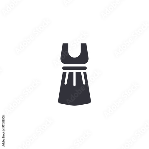 Apron uniform icon representing cleaning services, housekeeping, maintenance staff, hygiene practices, and domestic or commercial cleaning work.