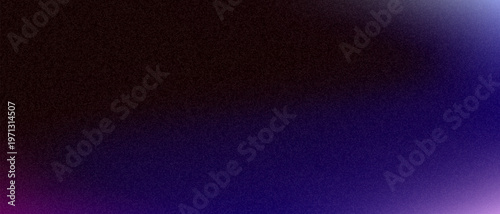 Dark purple blue grainy gradient background vector illustration. Abstract cosmic noise texture. Soft light blurry leak overlay. Moody cinematic atmosphere cover template Minimalist color gradation bg 