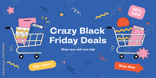 Stylish Black Friday Social Media Cover Featuring Dark Theme and Eye Catching Discount Elements. Creative Promotion Concept for Retail, Ecommerce and Seasonal Sales Campaigns.