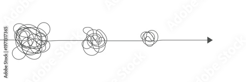 Foto From chaos to clarity concept illustration