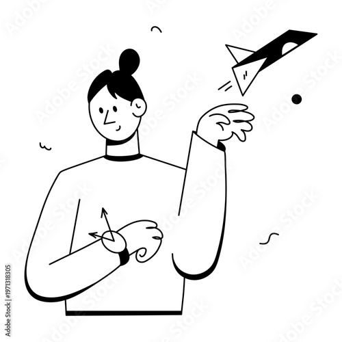 A hand drawn style illustration showing a timely launched product
