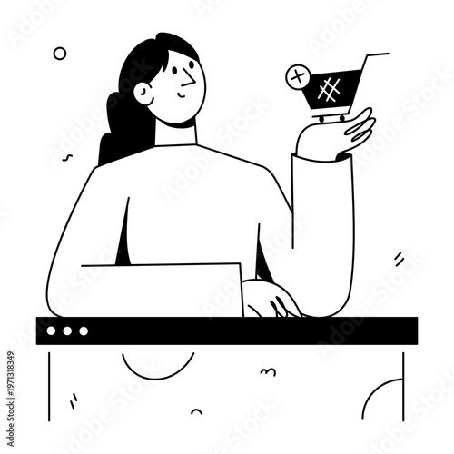 A doodle style illustration depicting a product launch
