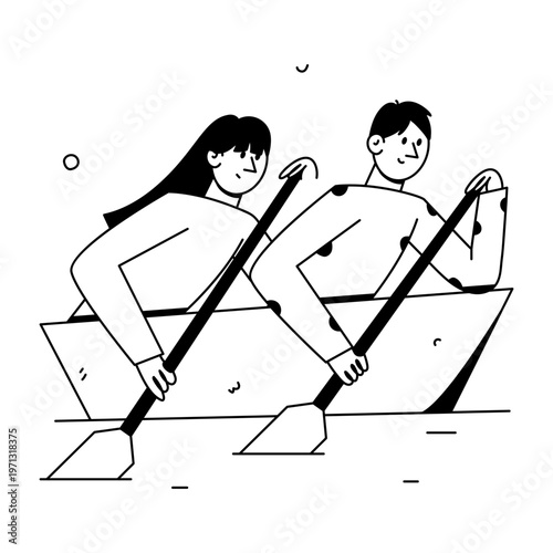 A doodle style illustration depicting a product launch
