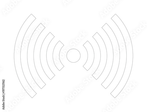 Minimalist Wi-Fi signal icon, modern wireless network symbol, clean vector graphic for digital communication and connectivity, technology interface element