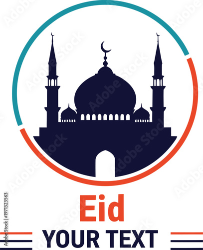 A vector illustration of a famous mosque silhouette and the Taj Mahal monument highlights iconic Asian architecture and landmarks from Istanbul and India for travel and culture design