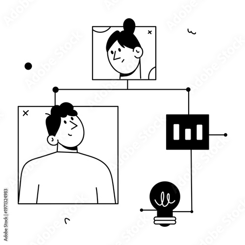 A hand drawn style illustration showing a character giving speech