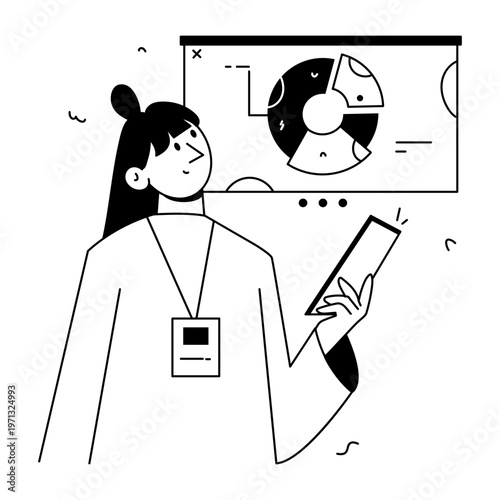 A hand drawn style illustration showing a character giving speech