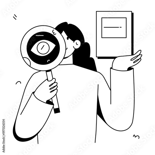 A doodle style illustration depicting an online class
