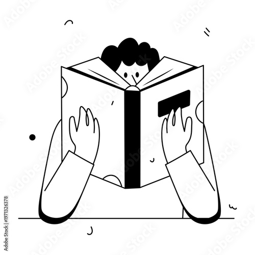 A doodle style illustration depicting an online class
