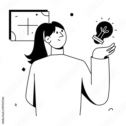 A hand drawn style illustration showing an innovation
